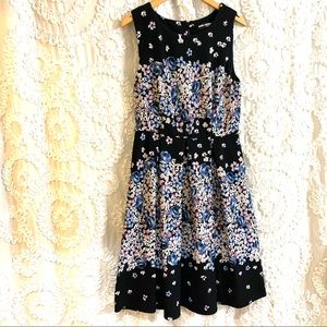 Navy and Purple Floral Karl Lagerfeld Paris Dress